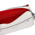 Christian Louboutin Ruby Town Messenger Bag Light Gray Red Jacquard